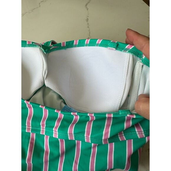 NWT Draper James Prep In Your Step Draped Bandeau One Piece Swimsuit Size XS - Picture 8 of 10